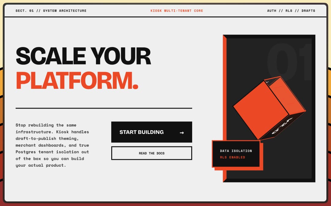 Kiosk — Multi-Tenant Ecommerce Platform